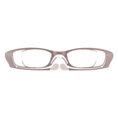 ふるさと納税 鯖江市 鯖江製 最薄最軽量を目指した老眼鏡【栞 フェザー】度数+1.50 ウェリントン ライトブラウン | 