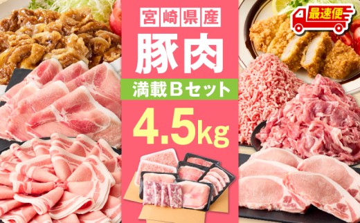 【最速便】宮崎県産豚4.5kg 満載Bセット_M241-021-03-2W