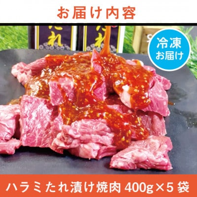 《約2.0kg》当店注文率No.1のハラミたれ漬け焼肉(甘口しょうゆ味)　BBQ用に人気【配送不可地域：離島】【1715070】