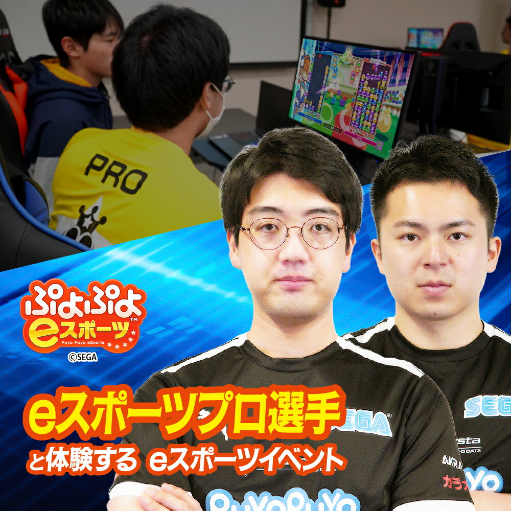 【ふるさと納税】 ぷよぷよ eスポーツ 「プロ選手と体験するeスポーツイベント」| sega セガ esports ゲーム パズルゲーム 落ち物パズルゲーム 落ちゲー 対戦ゲーム 対戦 体験 イベント プロ選手 レクチャー 大会 公式 セガサミー 東京都 品川区