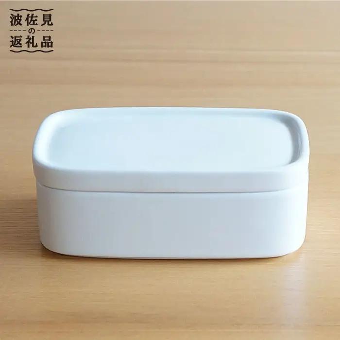 【白山陶器】【磁器のふたもの】しっとりとした白さが上品なCONTEロング 白マット 保存容器 食器 皿 【波佐見焼】 [TA52] 波佐見焼
