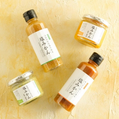 みかんがふわっと香るワンランク上のお料理に!愛媛の新しい調味料 塩みかん4種セット【C25−65】【1228227】