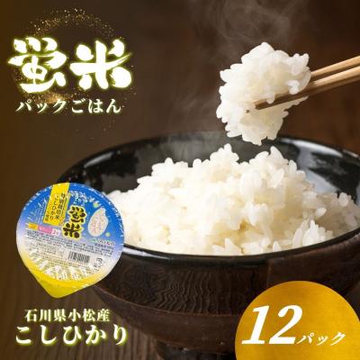 ふるさと納税 小松市 『蛍米』パックごはん180g×12個入り こしひかりパックご飯 パックライスコシヒカリ12食