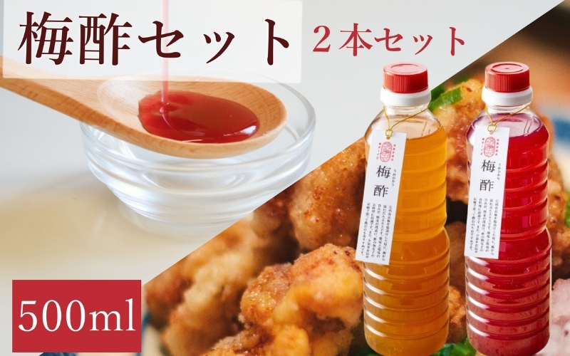【梅ボーイズ】無添加 紀州南高梅の梅酢500ml×2本セット（白・紫蘇）天日塩使用 umehkr022