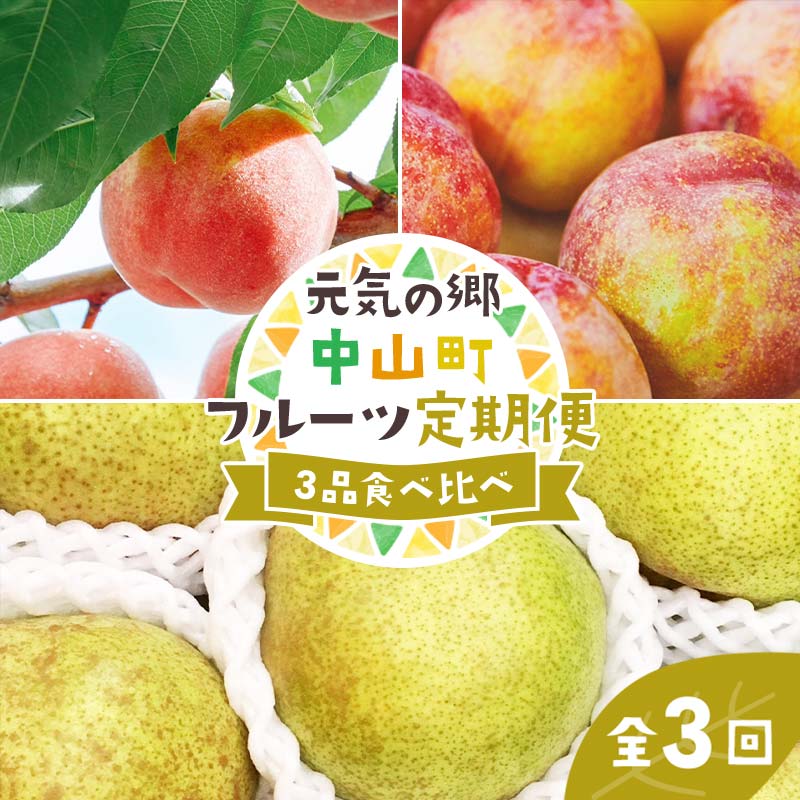 【ふるさと納税】 【2025年先行受付】《定期便3回》元気の郷 中山町フルーツ定期便 ～3品食べ比べ～ 白桃 秋姫 ラ・フランス 桃 もも モモ 梨 洋ナシ 洋梨 すもも スモモ 山形県産 フルーツ 果物 くだもの F4A-0394