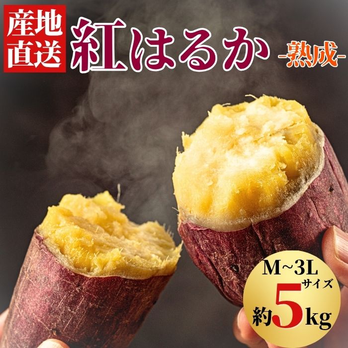 【ふるさと納税】 さつまいも 紅はるか 5kg サイズ おすすめ おまかせ 5キロ サツマイモ さつま芋 薩摩芋 スイートポテト 焼き芋 てんぷら 秋 煮物 大学芋 干し芋 きんとん 食物繊維 おやつ デザート 甘い あまい もっちり 産地直送 岩手県 滝沢市 送料無料 駿河農園ベジスル