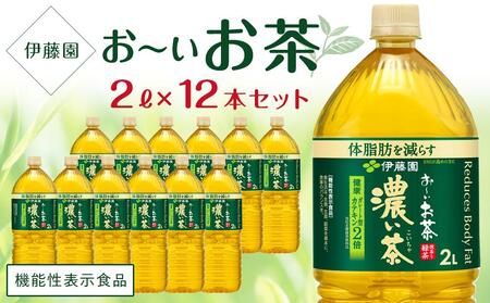 【機能性表示食品】お～いお茶　濃い茶　 2L×2ケース（12本）