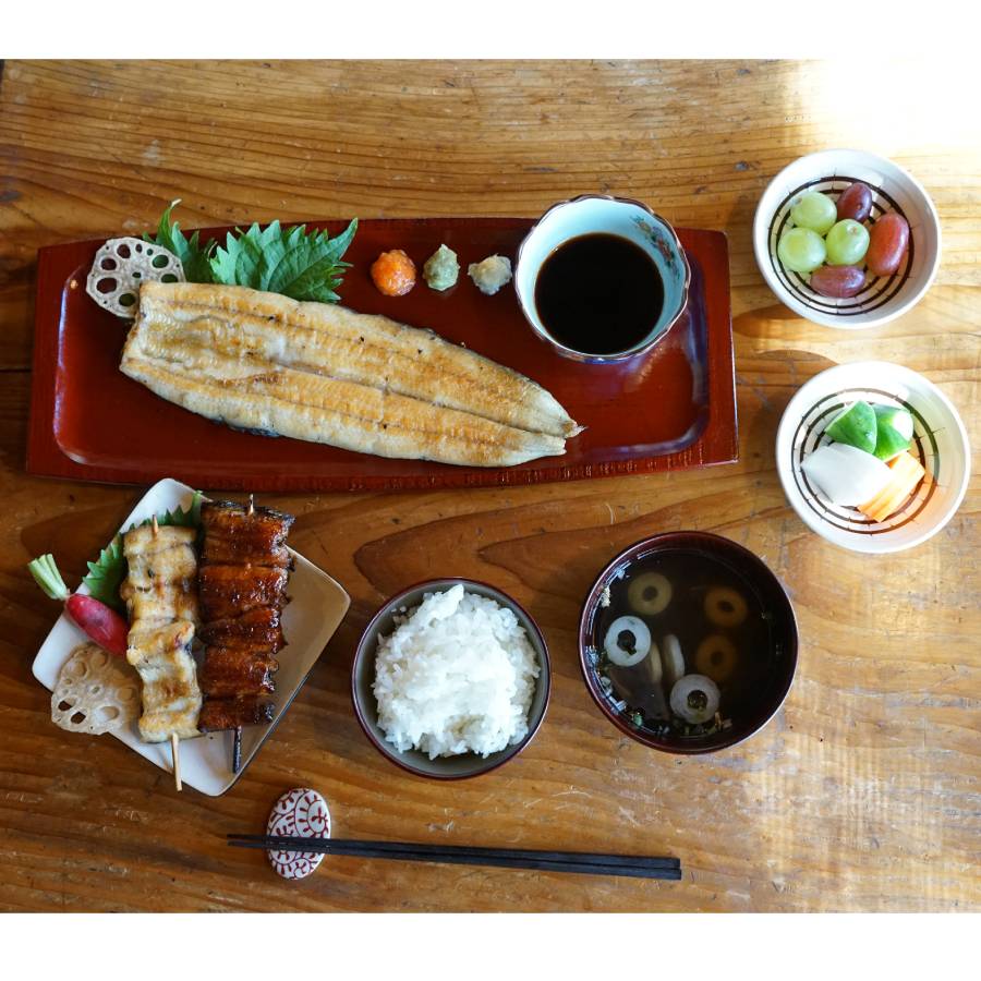 ＜ヤママツ村田商店＞ブランド鰻【でしこ】×ヤママツ村田商店　炭火白焼き（長焼きサイズ）2尾200g×2