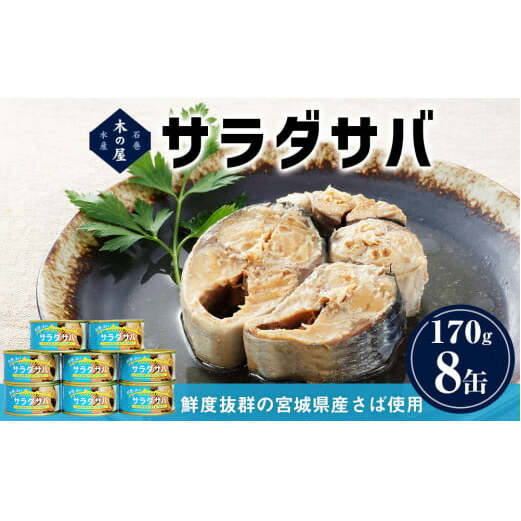 数量限定 サラダサバ 8缶 さば缶 鯖缶  缶詰 さば 油漬け サバ缶 宮城県産 さば缶 木の屋 さば缶 宮城県 石巻市 木の屋石巻水産 防災グッズ 備蓄 常温保存 長期保存 非常食 防災グッズ 備蓄