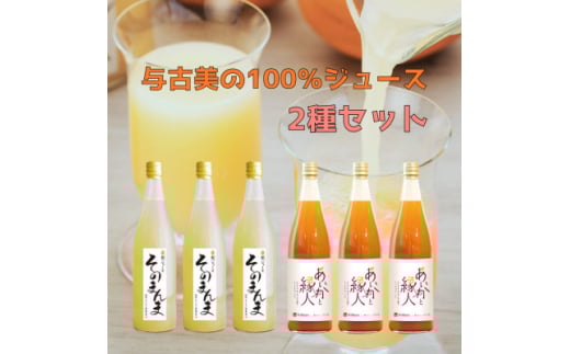 与古美の100%ジュース2種セット 計6本(梨・りんごにんじんMIX×各3本)【1601952】