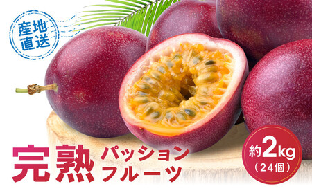 【2026年夏発送】パッションフルーツ (2kg24個入りバラ詰) 2026年6月～出荷開始 リリコイ 南国フルーツ デザート 人気 鹿児島県  与論町