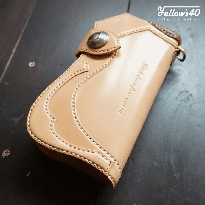 2935 ロングルートウォレット WL03 KN071-008-03 革 レザー 小物 ハンドメイド ファッション 財布 yellow's40 ふるさと納税 鹿児島 鹿屋市 おすすめ ランキング プレゼント ギフト