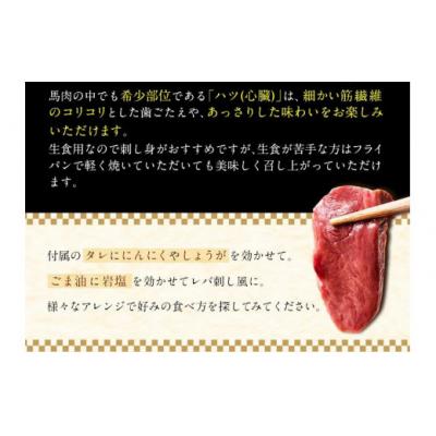 ふるさと納税 氷川町 馬ハツ刺し ブロック 50g×6ブロック 300g 馬ハツ(心臓) |  | 01