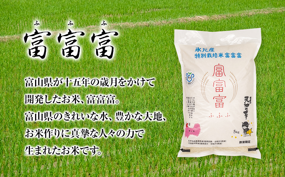 令和7年産 富山県産特別栽培米 富富富５kg