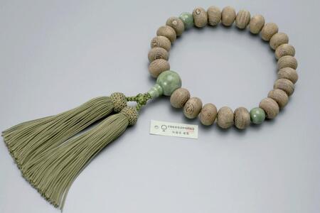 【京念珠】 すびき鉄刀木 独山玉 正絹頭房【土屋念珠店/男性用/メンズ/念珠/略式/3611】