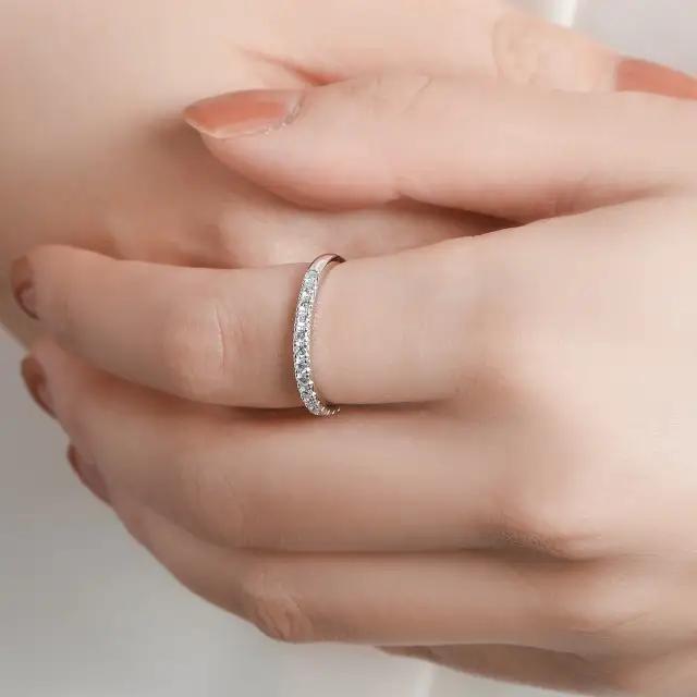 Pt950 エタニティ ダイヤモンド リング 【Smooth 0.3ct】/b0344da