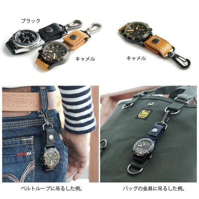 ふるさと納税 松茂町 VanNuys バッグに吊るせるぬめ革の時計ホルダー Type-A【20mm幅】(キャメル) |  | 01