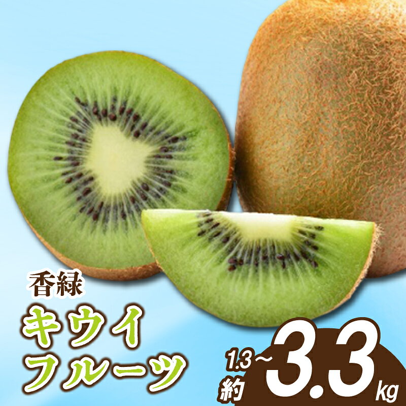 【ふるさと納税】 先行予約 キウイ 約1.3kg 1.4kg 3.3kg キウイフルーツ グリーンキウイ 香緑キウイ 果物 果実 フルーツ 旬 デザート 選べる 容量 11月下旬～1月中旬 配送 家庭用 贈答用 ギフト プレゼント 香川県 丸亀市