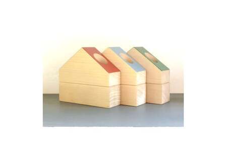 ハンコのおうち【赤】  印鑑 収納 シャチハタ 朱肉付き 手作り お取り寄せ デスク用品