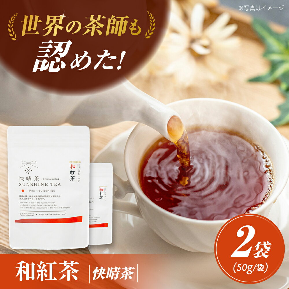 【ふるさと納税】【国産】開成町オリジナルブランド「快晴茶」 和紅茶 2袋セット【AGFデザイン】開成町 お茶 茶 和茶葉 紅茶 国産[BDAT004]