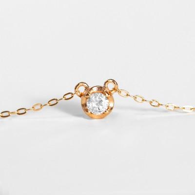 ふるさと納税 大津市 【10金イエローゴールド ダイヤモンドネックレス】0.05ct 可愛さと上品さを兼ね備えたペンダント |  | 02