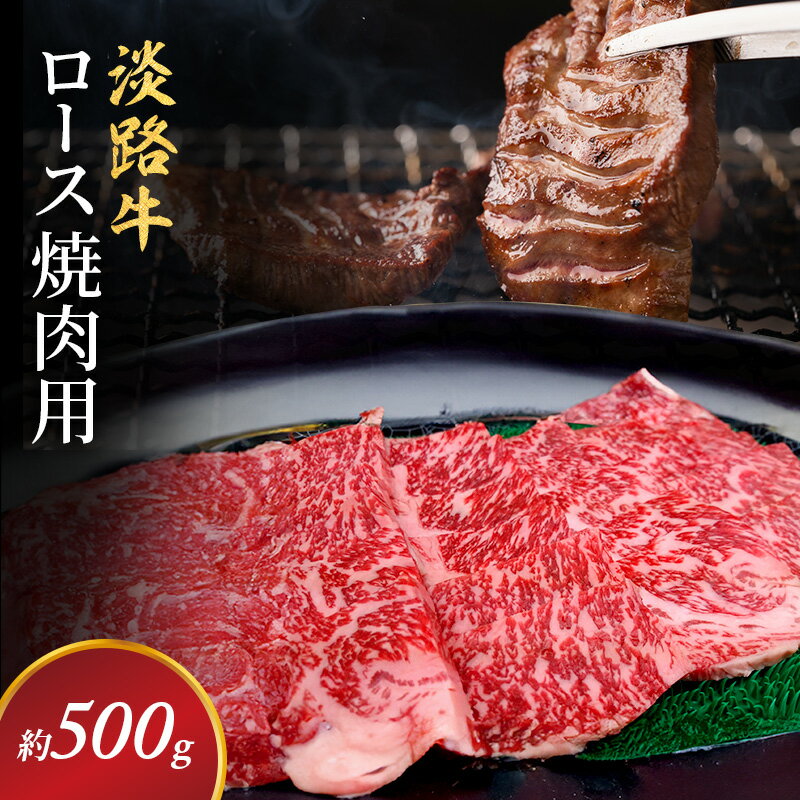 【ふるさと納税】淡路牛 ロース 焼肉用 約500g入 牛ロース 焼き肉 国産 牛肉 和牛 兵庫県 洲本市 淡路島