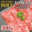 【ふるさと納税】 国産 黒毛和牛 阿波牛 すき焼き 肉 500g 牛肉 赤身 すき焼き イチボ ランプ 内 モモ シンタマ 赤身肉 A4 A5 等級 しゃぶしゃぶ すき焼き 鍋 料理