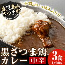 【ふるさと納税】黒さつま鶏カレー(200g×3・計600g)鹿児島 ご当地カレー 黒さつま鶏 手羽元 中辛 レトルトカレー 鶏肉 常温保存 常温【Helloさつま】