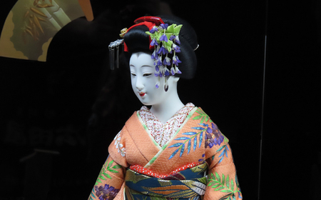 No.427 関原紫水作・京尾山人形【街角の京舞子】［広田屋人形］