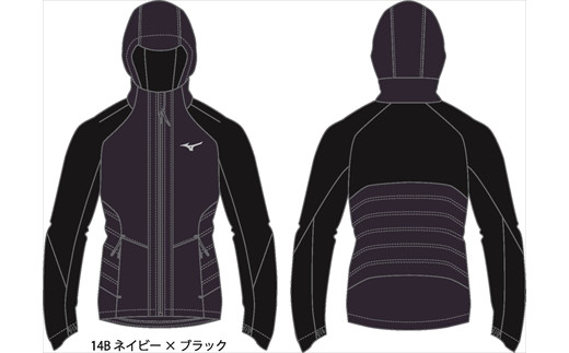 中綿ブレスサーモウォーマーシャツ：配送情報備考　14Ｂ　ネイビー×ブラック