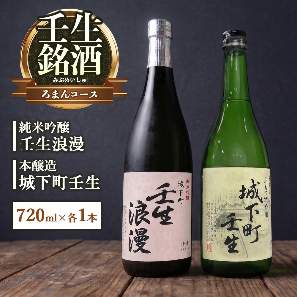 【ふるさと納税】壬生銘酒セット～ろまんコース～ (純米吟醸「壬生浪漫」・本醸造 「城下町壬生」) 日本酒 ギフト お酒 飲み比べ プレゼント 栃木県壬生町