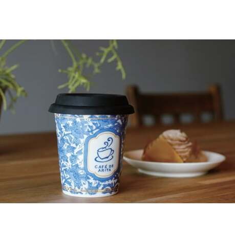 限定品！ 有田焼coffeeタンブラー 【Café de ARITA】カップ コーヒーカップ タンブラー コーヒータンブラー フリーカップ 蓋つきカップ コップ 蓋つきコップ 陶磁器 食器 うつわ 器