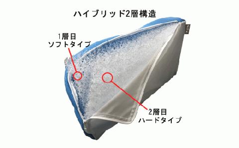 クロッツ エア ハイブリッドピロー (底面滑り止め) / 厚み：10cm　/ネイビー_2006R-2