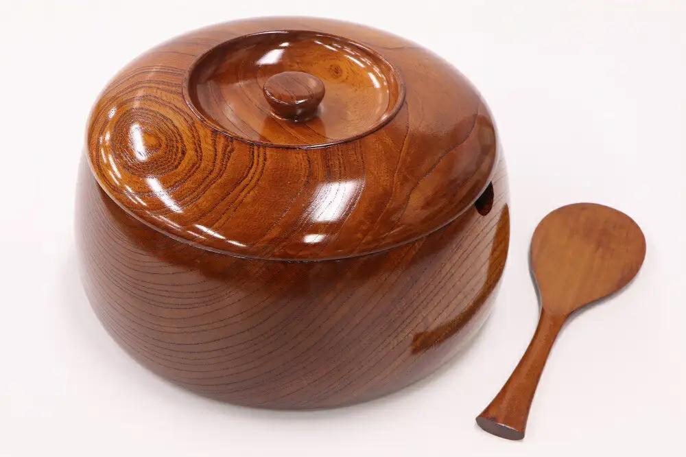 小田原漆器　8寸飯【漆塗り 国産天然木 おしゃれ プレゼント 記念 お祝い ふっくらとしたデザイン 木製食器 日用品 キッチン用品 木製 直径230mm×高さ125mm 小田原漆器 神奈川県 小田原市