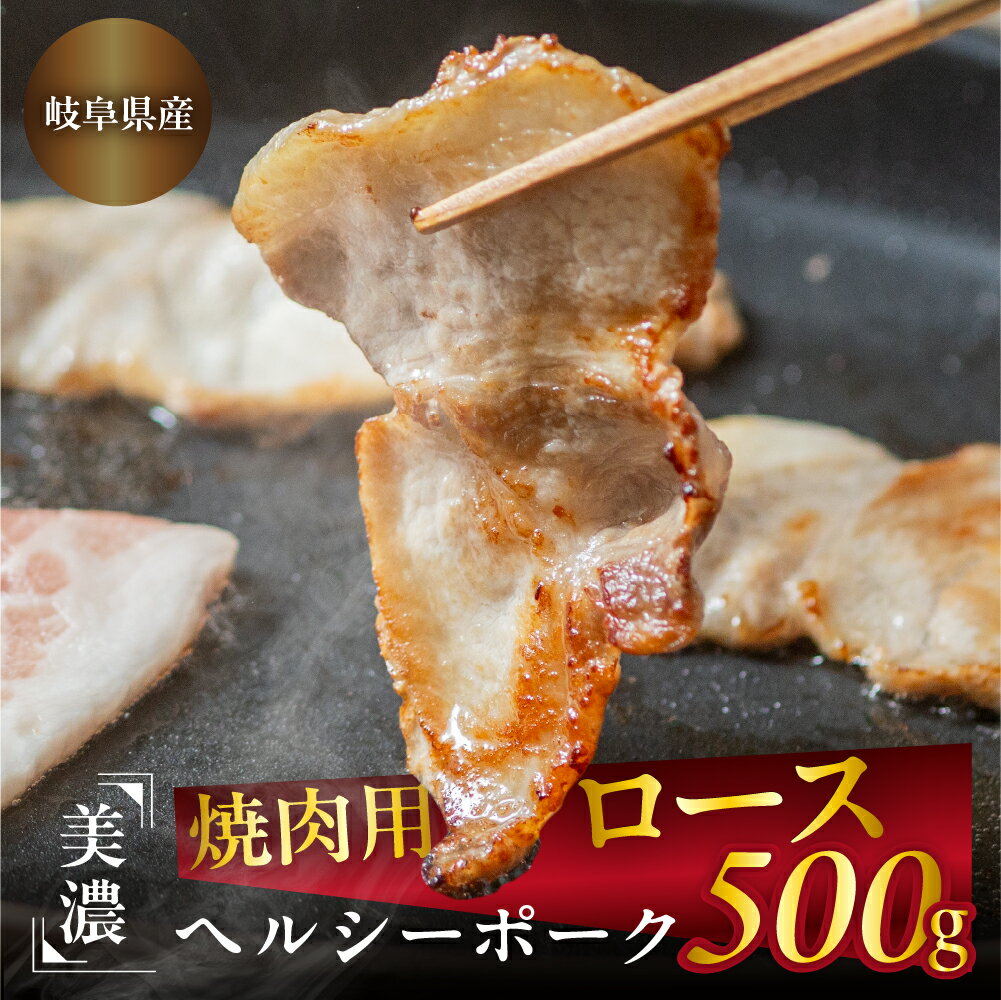 【ふるさと納税】豚肉 ロース 焼肉 500g 美濃ヘルシーポーク | 豚肉 肉 ぶた ブタ やきにく 焼き肉 冷凍 トキノ屋食品 本巣市 [mt1545] 8000円