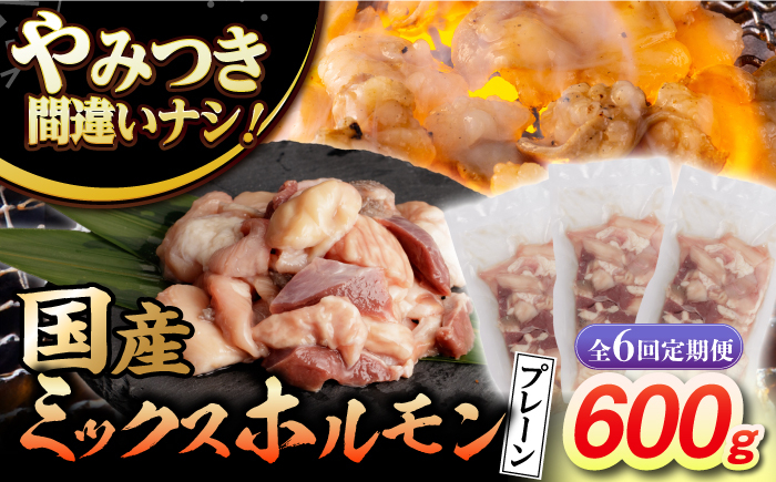 
                  【6回定期便】【長崎和牛】ミックスホルモン（プレーン） 毎月200g×3袋 計3.6kg 長与町/なかみ屋本舗 [EAD096] 国産 長崎和牛 和牛 ホルモン レバー ホルモンミックス 牛肉 ほるもん 冷凍 小分け 真空パック 味付き 味付け 焼肉 焼き肉 おつまみ 定期 定期便
                
