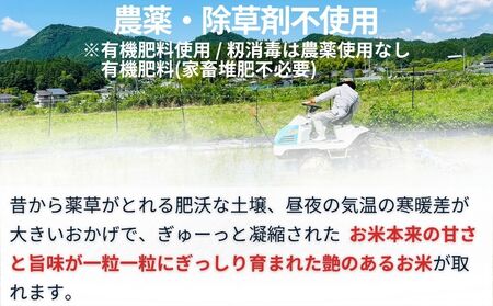 【定期便6回】天真爛漫 奥大和高原米 ＜令和7年産 玄米 3kg＞ ／ ふるさと納税 無農薬 米 お米 こめ コメ 国産 新米 玄米 一等米 農家やまおか 有機肥料使用 農薬不使用 除草剤不使用 奈良