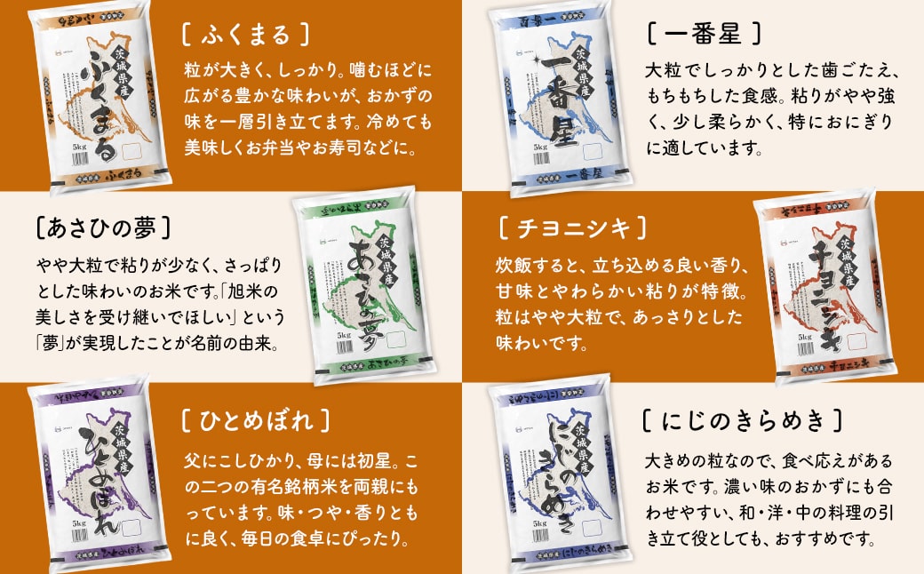 K2458 【新米予約開始!!】＜令和7年9月内発送＞ 令和7年産  白米 4種食べ比べ 20kg(5kg×4袋)  茨城県産