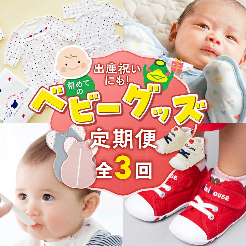 【ふるさと納税】隔月 定期便 3回 初めてのベビーグッズ セット 赤ちゃんの城 出産祝い 出産準備 お祝い 肌着 ツーウェイドレス ガーゼハンカチ バスタオル スワドル 離乳食 食器 マグ エプロン ミキハウス ファーストベビーシューズ 赤ちゃん 福岡県 久留米市 送料無料