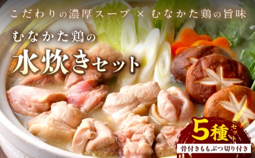 むなかた鶏水炊きセット（骨付きモモブツ切り付き）【道の駅むなかた】_HA0771