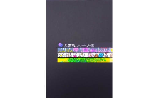 ブルーベリージャム（110g×２本）とブルーベリーソース（110g×2本）の高級贈答用箱での詰合せです。