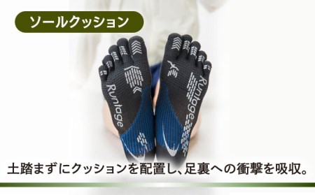 【23-25cm】Runtage ゴルフソックス アスリートラウンドPRO type FF ５本指 ショート丈 ＜カーキ＞【イイダ靴下株式会社】[HBB015]スポーツウェア ゴルフ ソックス ランニ
