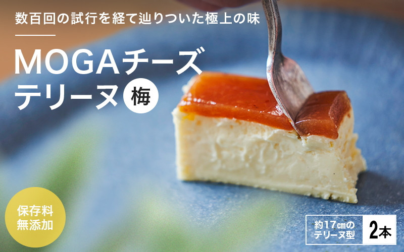 
MOGAチーズテリーヌ（梅）2本入り / 田辺市 チーズテリーヌ 梅チーズテリーヌ チーズケーキ お菓子 スイーツ ギフト プレゼント
