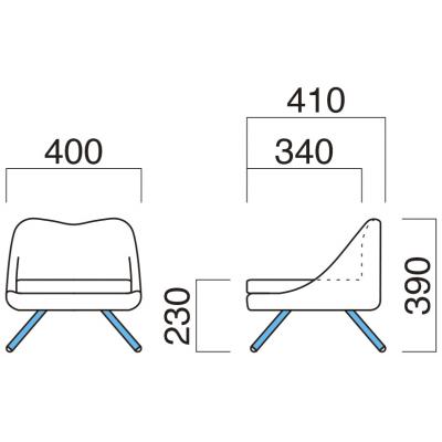 ふるさと納税 八尾市 QUONチェア ラッテ カラー5色(子供用椅子/ローチェア/リビング)ブルー×シルバー(G128) |  | 02