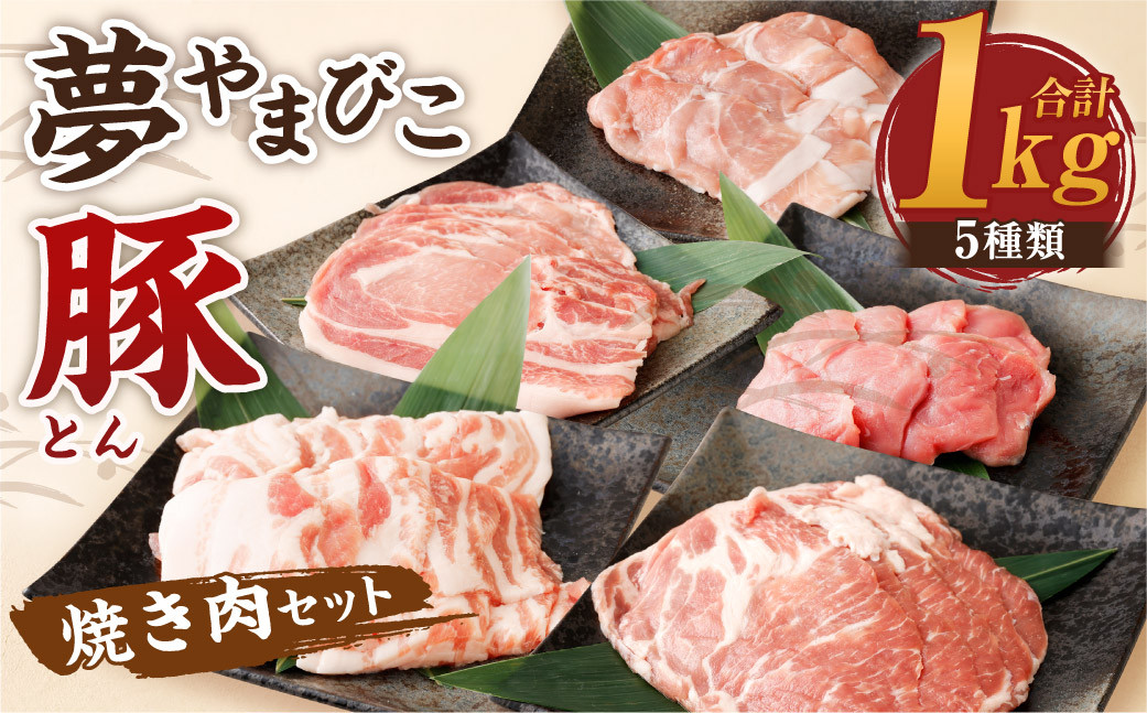
                  「夢やまびこ豚」焼肉セット 1.0kg | 豚肉 肉 詰め合わせ セット 焼肉用 焼き肉 BBQ 小分け 真空パック 冷蔵 送料無料
                