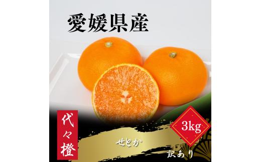 【先行受付】【最高の旨みと香りが詰まった】代々橙せとか【ご家庭用】3kg【C83-44】_ ミカン みかん せとか フルーツ 果物 果実 くだもの 家庭用 人気 甘い ジューシー 柑橘 かんきつ  愛媛 八幡浜市 旬 産地直送 産直 季節限定【1623951】 YWTW044