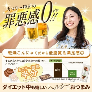 SA2973　宮田のおつまみこんにゃく　2種セット（貝ひも風・イカ風(ピリ辛)）20g入×各5袋　計10袋