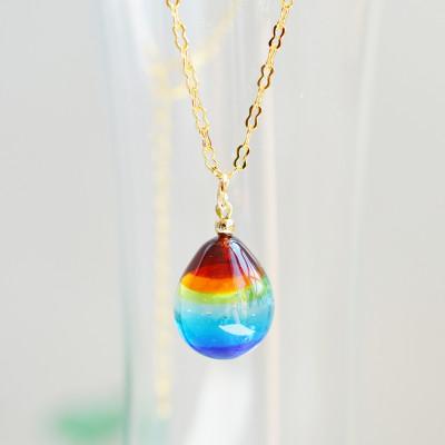 ふるさと納税 長沼町 【Soukore】ガラスアクセサリー・レインボー・ネックレス |  | 02