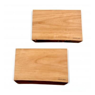 ふるさと納税 丹波市 ガラスのような木のお皿「一人膳 八寸」サクラ　Mサイズ　2枚セット