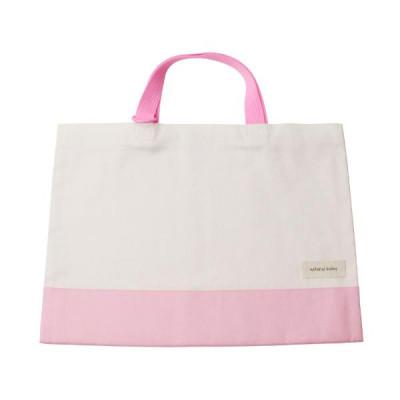 ふるさと納税 養老町 日本製 人気レッスンバッグ ピンク×キナリ